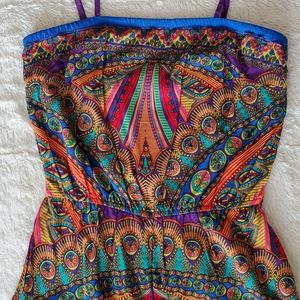 Multicolor shorts romper